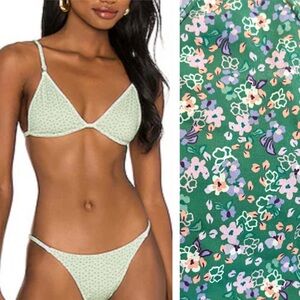 ARO Swim Floral Bikini Top NWOT